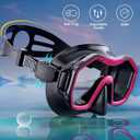 Snorkeling Gear for Adults Kids, Dry-Top Snorkel Set, 180Panoramic Wide View Diving Mask Breathing Freely Snorkel Mask for Snorkeling Scuba Diving Swimming Travel