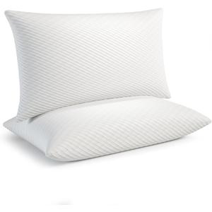 BioPEDIC Memory Foam Pillows - Standard Size, 2-Pack, Shredded Foam Filling for Plush Support & Airflow, Ventilated iCOOL Technology, Hypoallergenic, Non-Toxic Materials, Standard Size (Pack of 2) BioPEDIC Memory Foam Pillows - Standard Size, 2-Pack, Shredded Foam Filling for Plush Support & Airflow, Ventilated iCOOL Technology, Hypoallergenic, Non-Toxic Materials, Standard Size (Pack of 2)