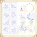 Tioncy 8 Sets Mexican Embroidery Napkins Kit 17.7 x 16.5 Inch Servilletas Para Bordar a Mano Including Mexican Napkin Bamboo Hoop Color Threads and Needles for Beginner Adult DIY Hand Craft Lover Gift
