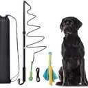 KOXXUD Flirt Pole Dogs, Dog Chase Toy with Squeakers Inside, Dog Fishing Pole Toy for Large Medium Small Dogs to Keep The Puppy Entertained and Physically Exhausted, Rope+Ball