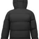 WULFUL Kids Boy's Winter Coat Hooded Puffer Windbreaker Warm Cotton Jacket Parka Down Outdoor Coats (Black)