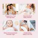 7Pcs Pregnancy Announcement Set, Pregnancy Reveal Ideas Includes Baby Bodysuit,Felt Letter Board, Ultrasound Frame,Pregnancy Test Holder,Baby Shoes & Photo Props for Coming Soon Baby Announcement