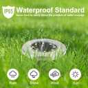 4.6 Inch Diameter Solar Ground Lights, Waterproof Solar Garden Lights, Outdoor Garden Waterproof Bright in-Ground Light, Landscape Lighting for Pathway,Yard,Lawn,Patio,Walkway (8 Pack Warm Light)