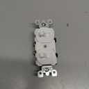 Leviton 15 Amp, 120/277 Volt, Duplex Style Single-Pole/Single-Pole Combination Switch, 5224-2W, White