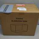 3 Gallon Glass Fish Tank, Easy to Maintain Small Aquarium for Betta/Goldfish/Snails/Shrimp and Aquatic Planting.