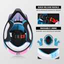 Youth Dirt Bike Helmet DOT Certified - Full Face Motorcycle Helmet for Off-Road, ATV, Street Riding, Includes Adjustable Goggles & Protective Gloves, 9half/8half