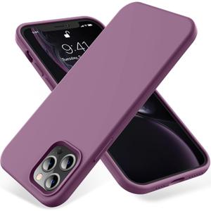 OTOFLY Compatible with iPhone 12 Pro Max Case 6.7 inch(2020),[Silky and Soft Touch Series] Premium Soft Liquid Silicone Rubber Full-Body Protective Bumper Case for iPhone 12 Pro Max (Lilac Purple)