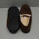 Lulex Moccasins for Men House Slippers Indoor Outdoor Plush Mens Bedroom Shoes with Hard Sole (12, Brown)