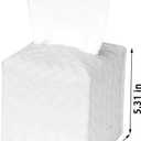 Tissue Box Cover 2-Pack, Square Tissue Holder with Bottom Belt, Modern Tissue Case Facial Paper Organizer Dispenser for Bathroom, Office, Home, Table, Car, Leaf Pattern White