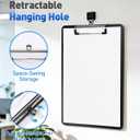 Dynta 10 Pack Plastic Clip Boards 12.5x9 Inch Standard Letter Size Clipboard with Low Profile Clips, Lightweight & Sturdy for Office, Classroom, Black