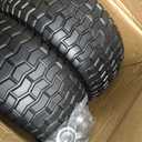2 PCS 15x6.00-6 Flat Free Lawn Mower Tire and Wheel, 15x6-6 Front Tire Assembly Compatible with John Deere Husqvarna Riding Mowers Lawn Tractors, with 3/4" & 5/8" Bearings, 3" Centered Hub