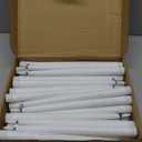 Reginary 36 Pieces Flameless Taper Candles Battery Operated Bulk 11" Plastic Lights LED Candlesticks Window Candles for Birthday Wedding Church Decor Party Supplies(White)