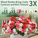 Artificial Flowers for Outdoors 6 Bundles UV Resistant Silk Flowers for Outside, Real Touch Faux Hibiscus Bouquets Tropical Faux Plants Fake Flowers for Outside Planter Front Porch Yard Home Decor