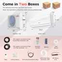 12000BTU Mini Split Air Conditioner& Heater, 20 SEER2 115V Wall-Mounted Ductless AC Unit Cools Rooms up to 750 Sq. Ft, Energy Efficient Inverter AC with Heat Pump (Blast Series)