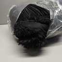 Litanika Black Fluffy Comforter King Size, Luxury Plush Faux Fur Bedding for King, Ultra Soft Warm Velvet Fuzzy Bed Set 3 Pieces(1 Shaggy Comforter 10490 Inch, 2 Pillowcases) Glossy Black