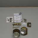 Glass Door Knobs Interior with Lock, Antique Brass Door Knobs Vintage Crystal Privacy for Bedroom Bathroom, 1 Pack