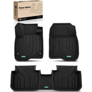 YHTAUTO Automotive Floor Mats Compatible with Honda CRV 2023 2024 2025 2026, TPE Floor Liners All-Weather Protection Custom Fit, 1st & 2nd Row, Set of 3