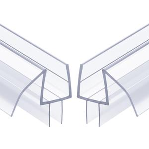 AmazerBath Shower Door Bottom Seal 39 inch (Set of 2) - Suitable for 3/8 Inch Glass, Frameless Glass Shower Door Seal Strip, Shower Door Sweep