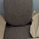 downluxe Indoor Chair Cushions for Dining Chairs, Soft and Comfortable Textured Foam Kitchen Chair Pads with Ties and Non-Slip Backing, 16" x 16" x 2", Brown, 4 Pack, 4 Count