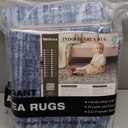 WITSHOCK 5x7 Area Rug for Living Room, Washable Rugs for Bedroom Kitchen Nursery Dining Room Office, Modern Neutral Wave Striped Rugs, Soft Thin Carpet Non Slip Low Pile for Home Decor, Blue