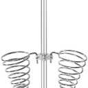 Hair Dryer Stand,Twisty Style Acrylic Top Holder,Hair Styling Appliances with Tray Two Spiral Holders and Heavy Base for Hair Dryer,Flat Iron,Curling Stick,Hair Straightener,Brush (Crystal)