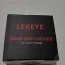 LEKEYE Drain Hair Catcher/Bathtub Drain Cover/Drain Protector for Pop-Up & Regular Drains(Patented Product) (Gray)