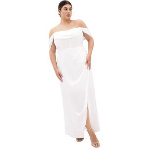 City Chic Women's Plus Size Cocktail Dress - Forbidden Love Maxi, 18 Ivory City Chic Women's Plus Size Cocktail Dress - Forbidden Love Maxi, 18 Ivory