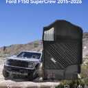 3W Floor Mats (with Metal Pedals) Fit for Ford F-150 2015-2026 & F150 Lightning 2022-2025 SuperCrew, TPE All Weather Car Mats Custom Fit Accessories (w/s Original fold Under-Seat Storage Box)