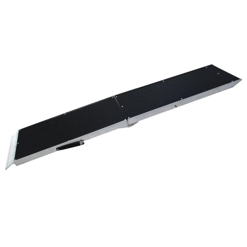 Huikaida Portable Folding Dog Ramp for Porch Steps, for Small and Large Dogs, Outdoor Pet Ramps for Stairs, Non-Slip High Traction Surface, Aluminum Build