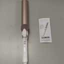 Conair Double Ceramic 1 -Inch Long Barrel Curling Iron, 1 -Inch Barrel Creates Soft Waves, Hair Waver for Use on Medium & Long Hair, White/Rose Gold