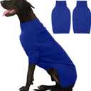 IECOii Extra Large Dog Sweater 4XL,Thermal Warm Dog Sweaters for Giant Breed Dogs,Turtleneck Knitted Knitwear for Pet Winter,Stretchy&Easy On Doggy Sweatshirt for Doberman,Great Dane(Royal Blue,XXXXL)
