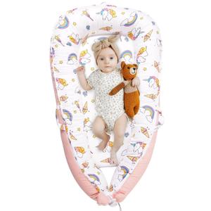 Baby Lounger for Newborn, Soft Breathable Snuggle Me Lounger Fits 0-24 Months Newborn Infant Babies (Unicorn)