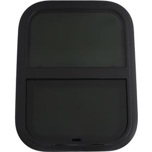 GXYWADY 18 x 24 RV Vertical Slide Window Black Mounting Opening Size 450-600MM