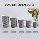Lamosi Coffee Cups 8 oz 500 Pack, Disposable Paper Coffee Cups, Hot Cups | Insulated Paper Cups No Lids for Hot Drinks, Cold Beverage, Tea, Office, Events, Meetings and Parties