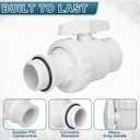 Lounsweer 1 Pack 1.5 Inches Two Way Ball Valve Sprinkler Valve PVC Pipe with Union PVC Construction for Pool Spa Irrigation and Plumbing Systems Irrigation Industry Sewage Water Pipe