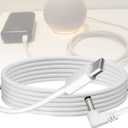 USB C to DC Charger Adapter for Echo Dot 3rd/4th Gen, Echo Dot 3rd/4th Gen with Clock Kids,Echo Spot (White)