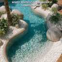 NUPICK 16lb White River Rocks for Outdoor Landscaping, 1-2 Inch Pebbles for Indoor Plants, Natural Polished Aquarium Gravel, Decorative Rocks for Succulent, Garden, Vases Fillers, Bird Baths