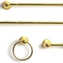 Dollhouse Miniature 1:12 Scale 4 Pc Brass Towel Rack Set #T8464