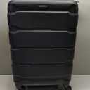 Samsonite Omni PC Hardside Expandable Luggage with Spinner Wheels, Black, Checked-Large 28-Inch