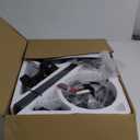 Ohniyou 48'' Ceiling Fans with Lights and Remote, 6 Speeds, 3 Colors & Dimmable LED Light, Quiet DC Motor Black Ceiling Fan for Bedroom Living Room, Downrod Black