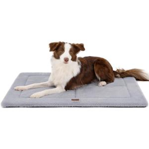 Made4Pets Dog Crate Pad Bed for Medium Large Dogs, Washable & Reversible, Anti-Slip Kennel Mat for Cozy Sleeping, Soft Fluffy Dog Bed for Indoor & Outdoor Use, 35"x23", Gray