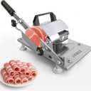 ZOMAT Manual Meat Slicer for Home  Stainless Steel Frozen Meat Cutter with Extra Blade  Adjustable Thickness  Heavy Duty Handheld Slicer for Hot Pot, BBQ, Deli