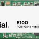 Crucial E100 SSD 480GB M.2 NVMe PCIe Gen4 Internal SSD, Up to 4,700MB/s, Laptop & Desktop Compatible - CT480E100SSD8