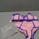 Eomenie Bikini Sets for Women Two Piece Swimsuits High Waisted Color Block Bathing Suits Tie Back Swimwear, Size M