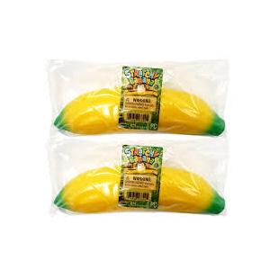JA-RU Stretchy Banana Toy (2 Pack) – Sand-Filled Squishy Banana Stress Toy for Kids, Fruit Squishies, Stretchy Fidget Toy for Stress Relief, Party Favors & Goodie Bag Stuffers. 3340-2p