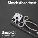 Crossbody Case for iPhone 17 Pro Max - Black with Stylish Silver Detachable Chain - Big Bow