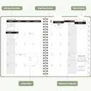 2 x 2026 Planner, Weekly and Monthly Calendar Agenda Book, Jan 2026 - Dec 2026, Hardcover Planning Academic Planner for Office School Supplies and Desk Accessories - A5 (6.3'' x 8.5'')