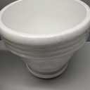 Plastic Flower Pots Planters for Indoor Plants, 4 Pack 14 Inch White Plant Pots with Drainage Hole & Tray, Modern Decorative Large Plant Pot with Saucer for Indoor Outdoor Plants Garden House Planter