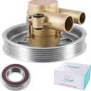 21212799 (NSK Bearing) Raw Sea Water Pump For Volvo Penta 4.3L 5.0L 5.7L V8 V6 GXI GL Replace 3812519 Crankshaft Mounted Sea Water Pump