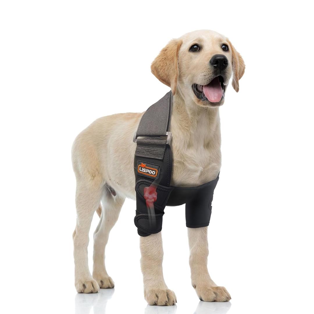 Hilltown Dog Elbow Brace for Shoulder & Front Leg, Canine Elbow Wrap for Shoulder Dislocation, Pressure Sores, Elbow Injury and Loss of Stability from Arthritis-Both Legs XS
